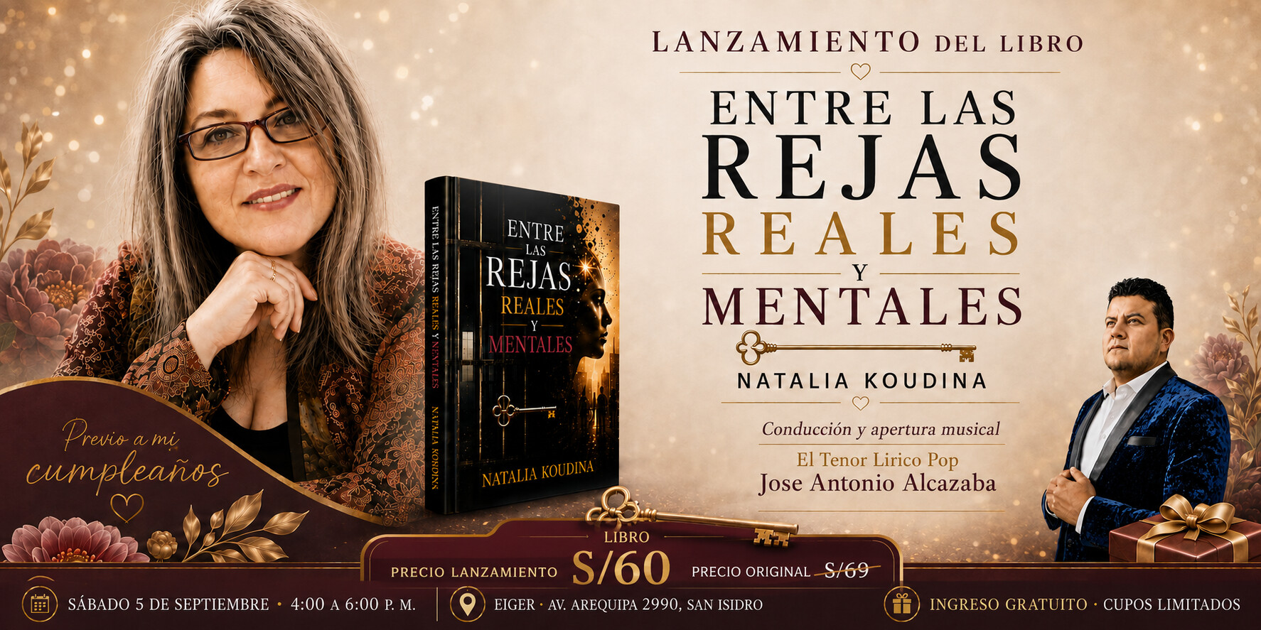 Lanzamiento de Entre las rejas reales y mentales de Natalia Koudina